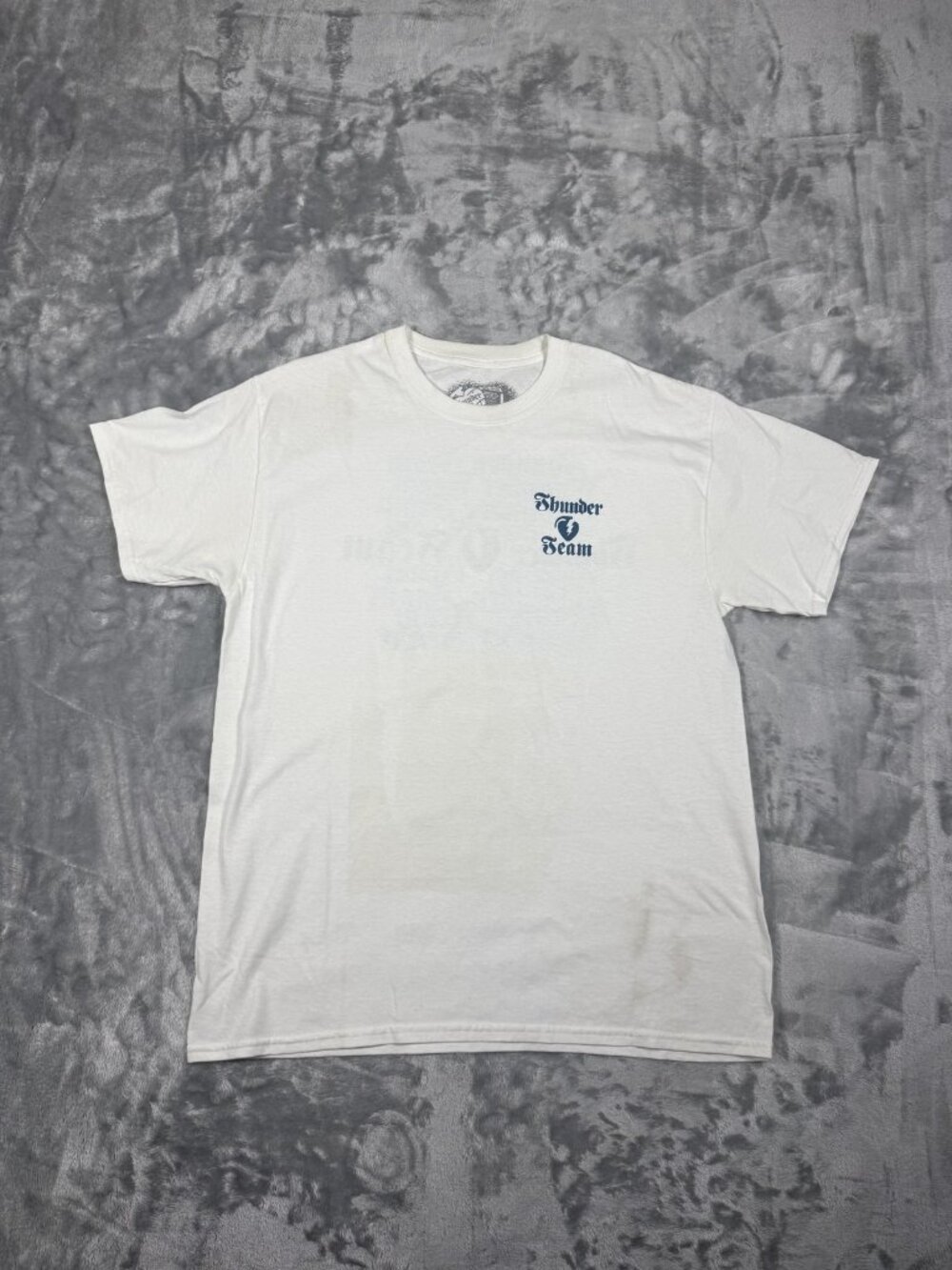 Thunder Shirt Mens Large White Thunder Team Graphic Tee Skateboarding Streetwear